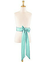 Front View Thumbnail - Coastal Satin Twill Flower Girl Sash