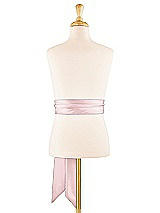 Alt View 1 Thumbnail - Ballet Pink Satin Twill Flower Girl Sash