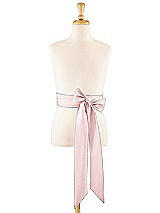 Front View Thumbnail - Ballet Pink Satin Twill Flower Girl Sash