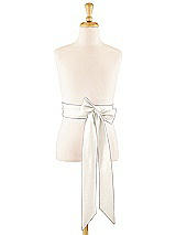 Front View Thumbnail - Ivory Satin Twill Flower Girl Sash