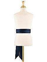 Alt View 1 Thumbnail - Midnight Navy Satin Twill Flower Girl Sash