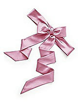 Rear View Thumbnail - Powder Pink Satin Twill Flower Girl Sash