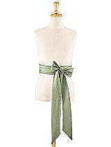 Front View Thumbnail - Sage Satin Twill Flower Girl Sash