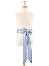 Front View Thumbnail - Sky Blue Satin Twill Flower Girl Sash