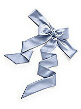 Rear View Thumbnail - Sky Blue Satin Twill Flower Girl Sash