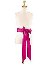 Front View Thumbnail - Think Pink Satin Twill Flower Girl Sash