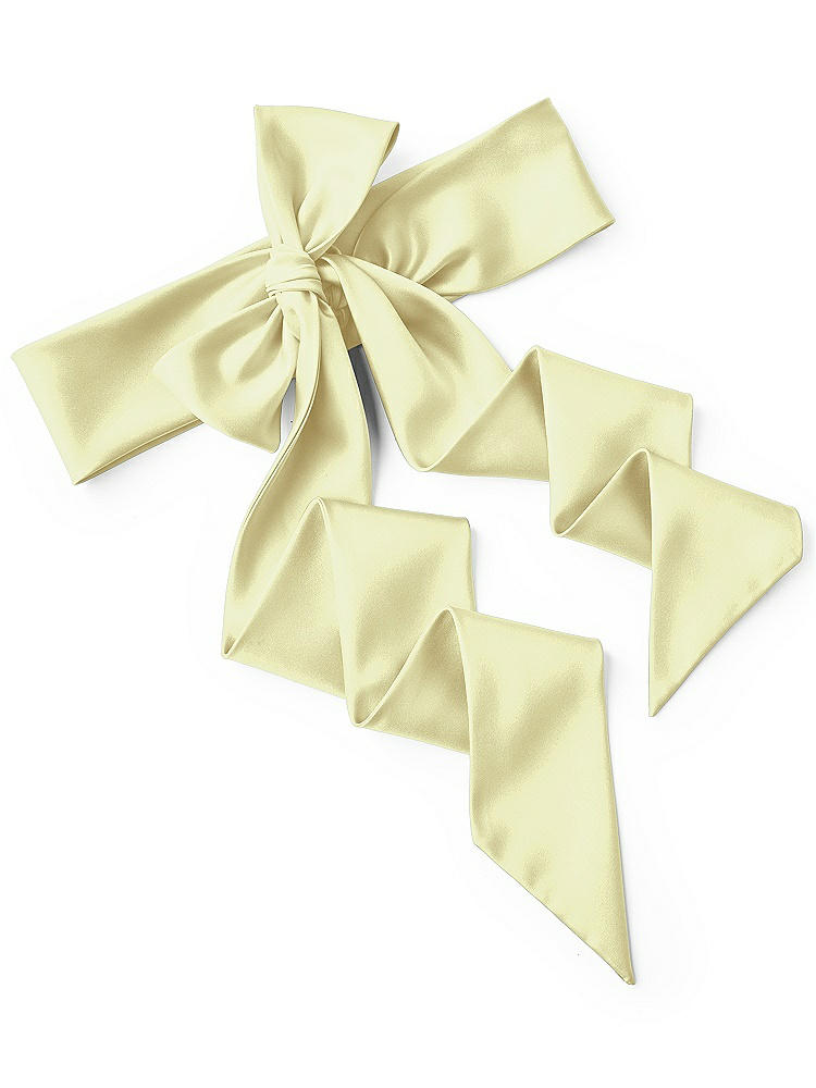 Back View - Butter Yellow Satin Twill Wedding Sash