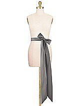 Alt View 2 Thumbnail - Caviar Gray Satin Twill Wedding Sash