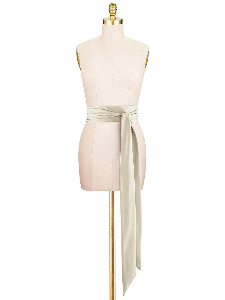 Front View - Champagne Satin Twill Wedding Sash