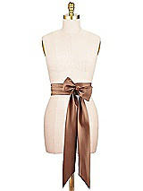 Alt View 1 Thumbnail - Cognac Satin Twill Wedding Sash