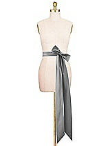 Alt View 2 Thumbnail - Gunmetal Satin Twill Wedding Sash