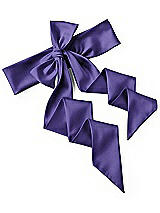 Rear View Thumbnail - Grape Satin Twill Wedding Sash