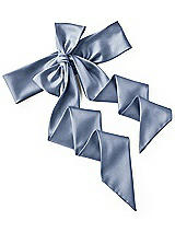 Rear View Thumbnail - Larkspur Blue Satin Twill Wedding Sash