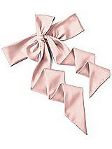 Rear View Thumbnail - Rose - PANTONE Rose Quartz Satin Twill Wedding Sash