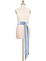 Front View Thumbnail - Sky Blue Satin Twill Wedding Sash