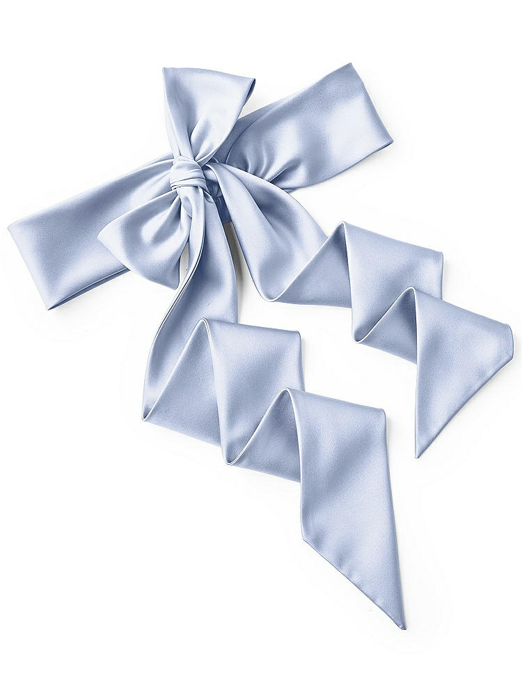 Back View - Sky Blue Satin Twill Wedding Sash