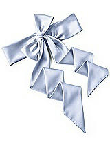 Rear View Thumbnail - Sky Blue Satin Twill Wedding Sash