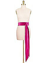 Front View Thumbnail - Think Pink Satin Twill Wedding Sash