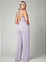 Alt View 2 Thumbnail - Moondance V-Neck Backless Pleated Front Jumpsuit