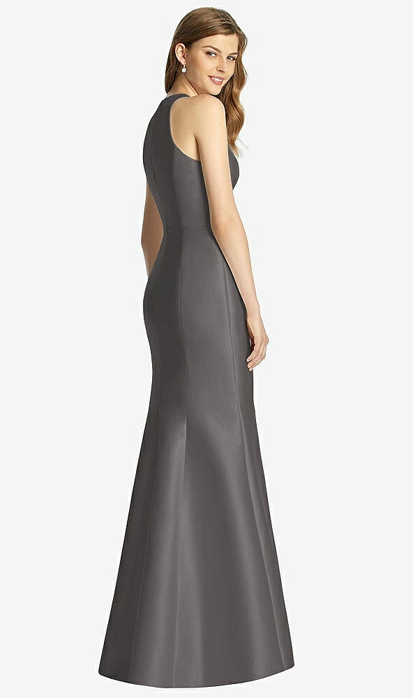 Back View - Caviar Gray Bella Bridesmaid Dress BB121