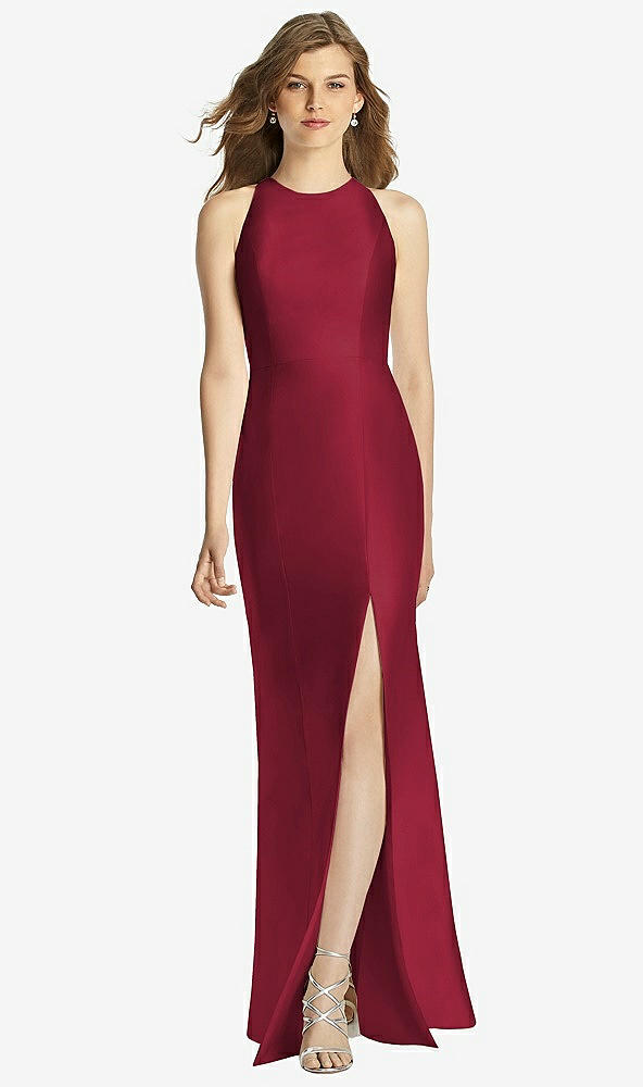 Front View - Burgundy Bella Bridesmaid Dress BB121