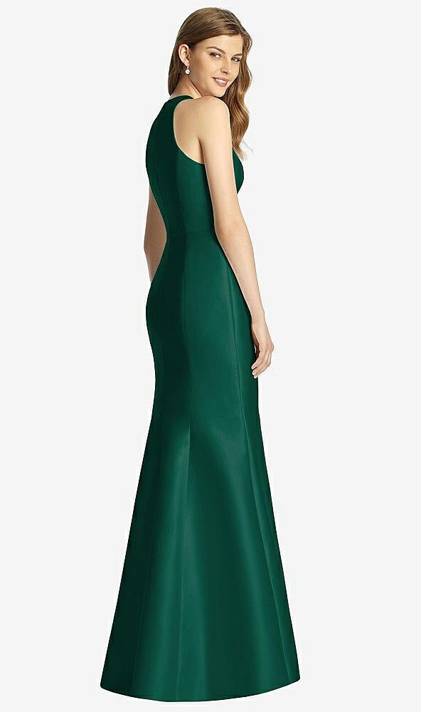 Back View - Hunter Green Bella Bridesmaid Dress BB121