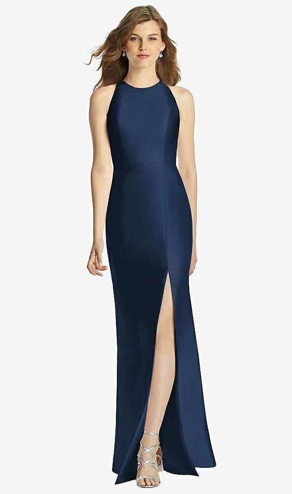 Front View - Midnight Navy Bella Bridesmaid Dress BB121