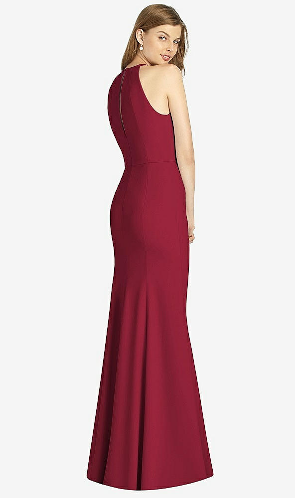 Back View - Burgundy Bella Bridesmaid Dress BB122