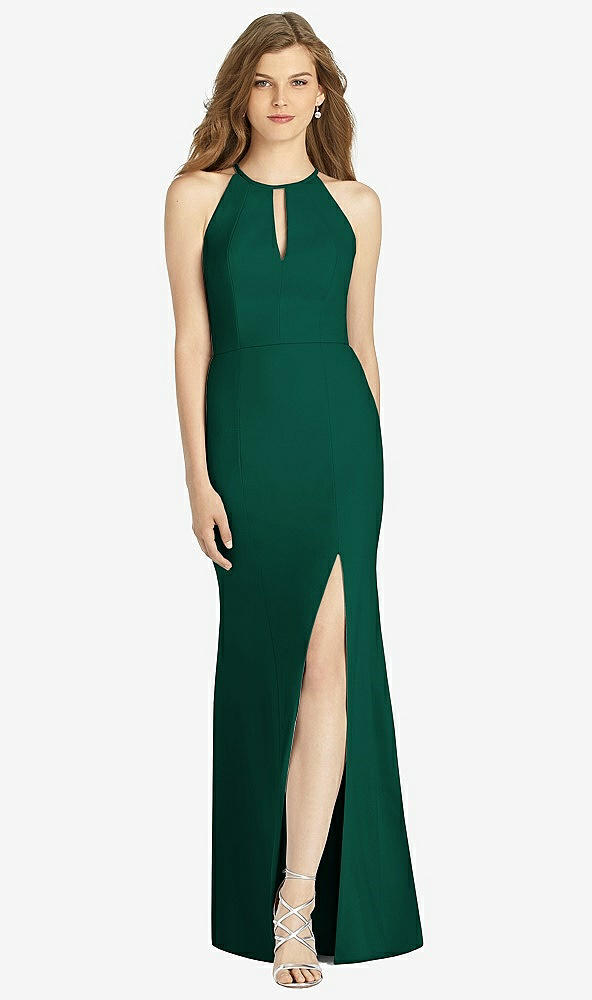 Front View - Hunter Green Bella Bridesmaid Dress BB122