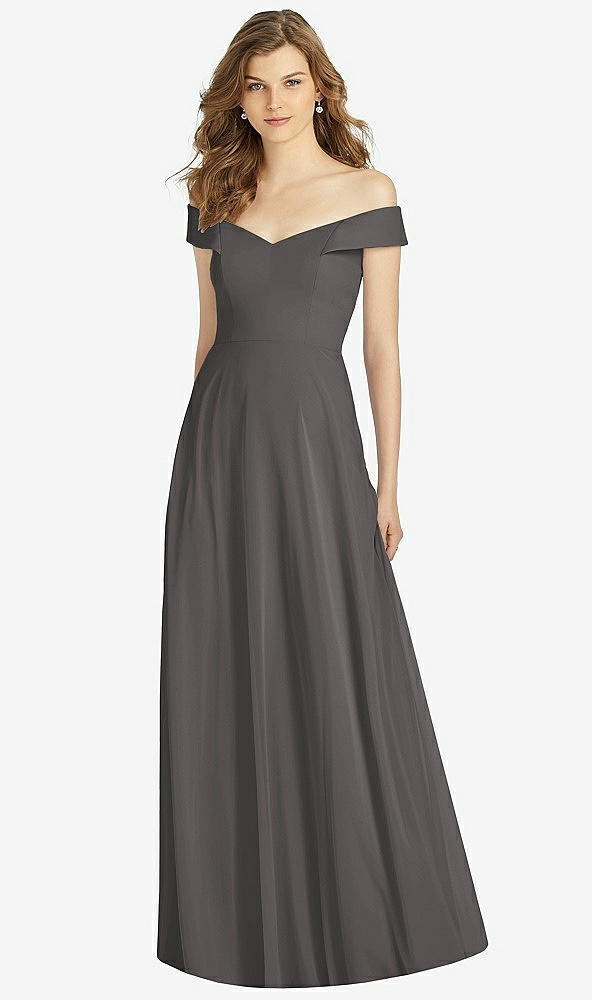 Front View - Caviar Gray Bella Bridesmaid Dress BB123