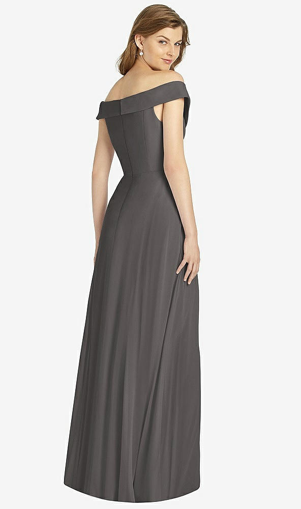 Back View - Caviar Gray Bella Bridesmaid Dress BB123