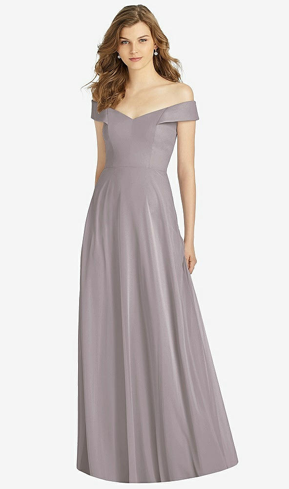 Front View - Cashmere Gray Bella Bridesmaid Dress BB123