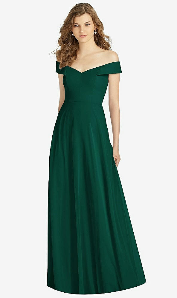 Front View - Hunter Green Bella Bridesmaid Dress BB123