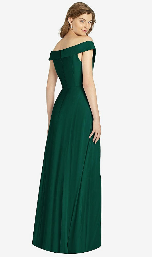 Back View - Hunter Green Bella Bridesmaid Dress BB123