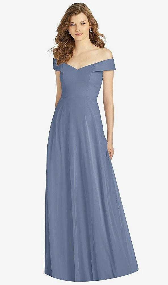 Front View - Larkspur Blue Bella Bridesmaid Dress BB123