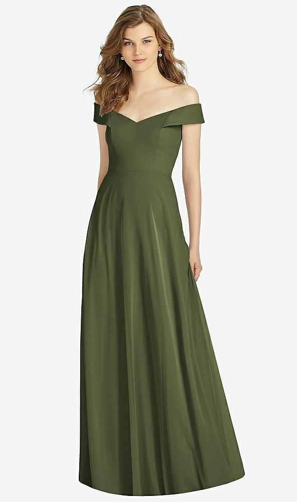 Front View - Olive Green Bella Bridesmaid Dress BB123