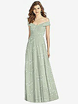 Front View Thumbnail - Vintage Primrose Sage Bella Bridesmaid Dress BB123