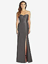 Front View Thumbnail - Caviar Gray Full-length Strapless Sweetheart Neckline Dress