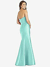 Rear View Thumbnail - Coastal Full-length Strapless Sweetheart Neckline Dress