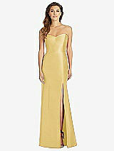 Front View Thumbnail - Maize Full-length Strapless Sweetheart Neckline Dress