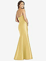 Rear View Thumbnail - Maize Full-length Strapless Sweetheart Neckline Dress