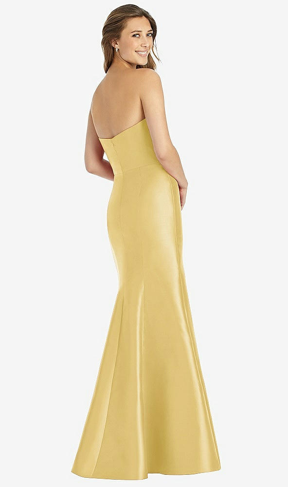 Back View - Maize Full-length Strapless Sweetheart Neckline Dress