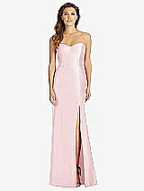 Front View Thumbnail - Ballet Pink Full-length Strapless Sweetheart Neckline Dress