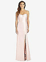 Front View Thumbnail - Blush Full-length Strapless Sweetheart Neckline Dress