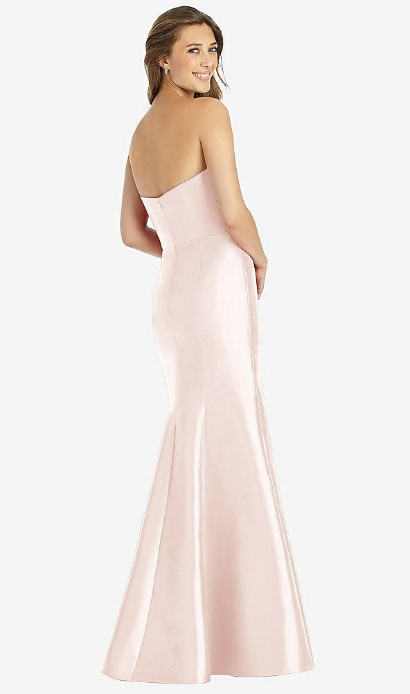 Back View - Blush Full-length Strapless Sweetheart Neckline Dress