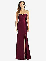 Front View Thumbnail - Cabernet Full-length Strapless Sweetheart Neckline Dress