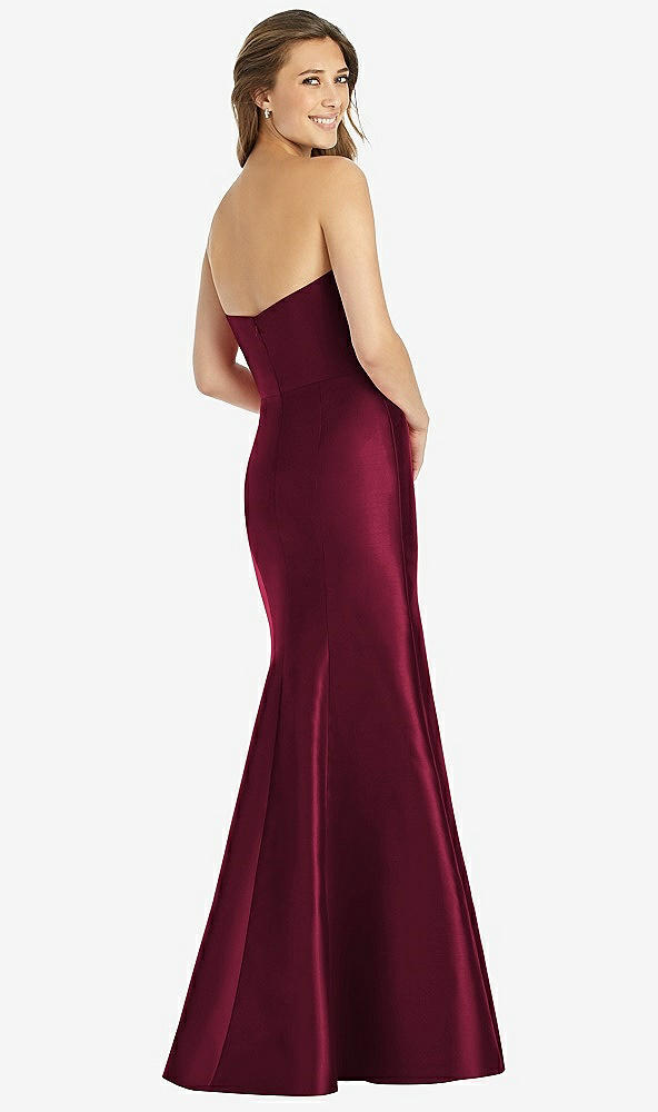 Back View - Cabernet Full-length Strapless Sweetheart Neckline Dress