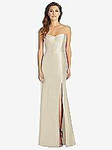 Front View Thumbnail - Champagne Full-length Strapless Sweetheart Neckline Dress