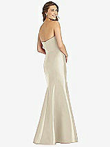 Rear View Thumbnail - Champagne Full-length Strapless Sweetheart Neckline Dress