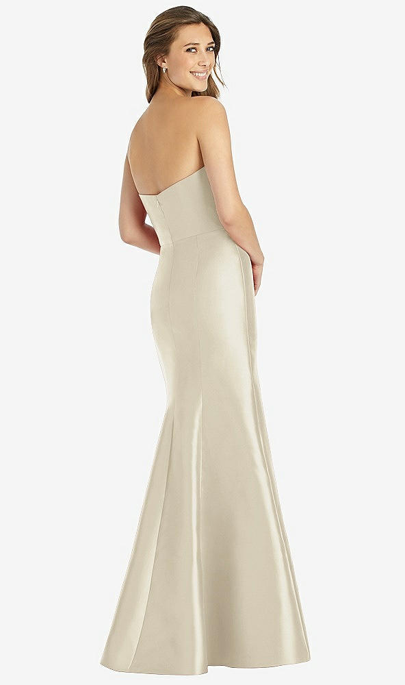 Back View - Champagne Full-length Strapless Sweetheart Neckline Dress